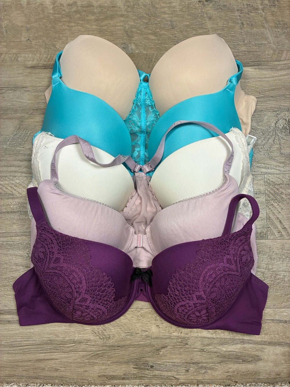 Victoria Secret Bundle 5 Bras Lined Demi Perfect Coverage Push Up Wear Everywher - Picture 5 of 16